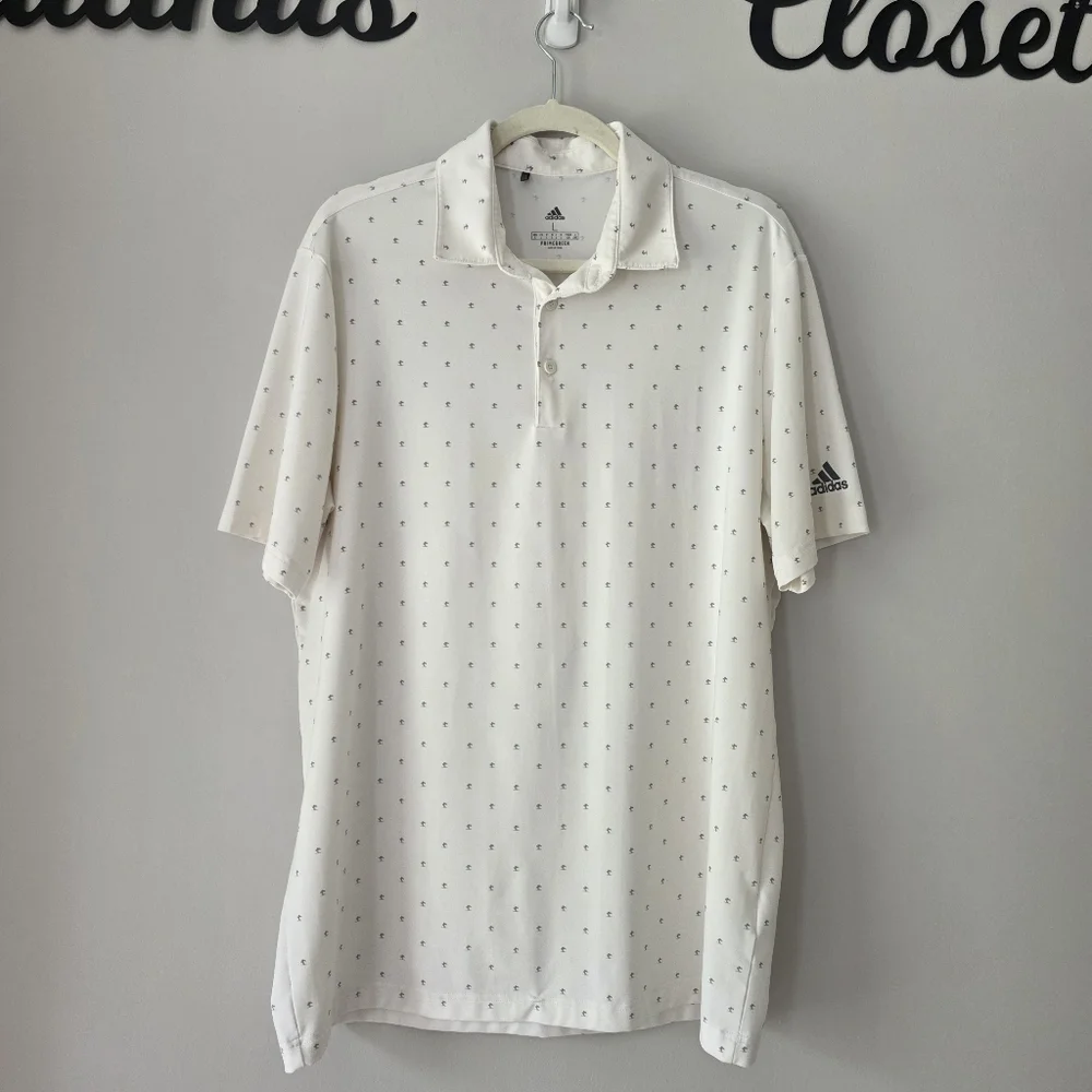 Adidas Primegreen Men's White Polo‎ Shirt Size Large - Picture 3 of 10